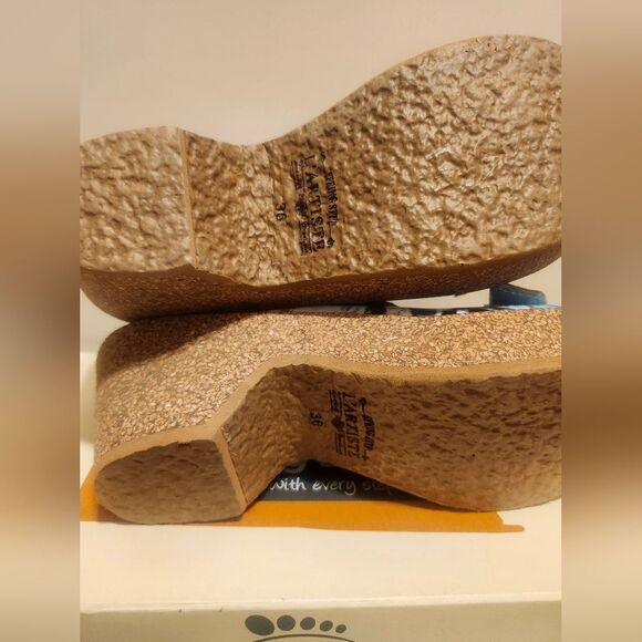 NIB L'Artiste Spring Step "Fillippa" Multi-Color Leather Sandals Sz.6 Ret.$160 - Picture 13 of 14